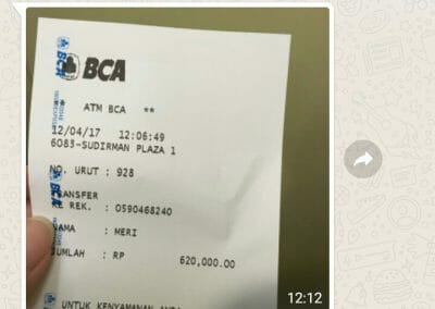 bukti transaksi buah merah papua